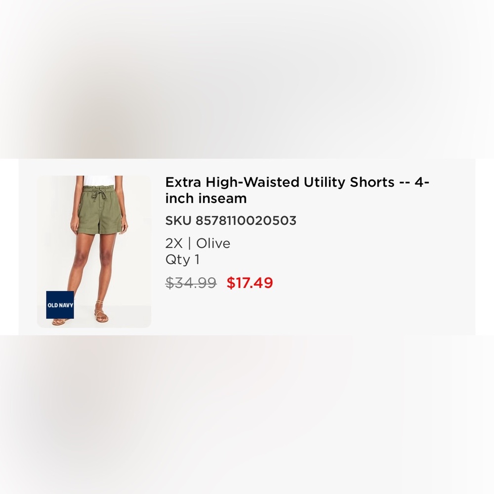 OLD NAVY Extra High-Waisted Utility Shorts